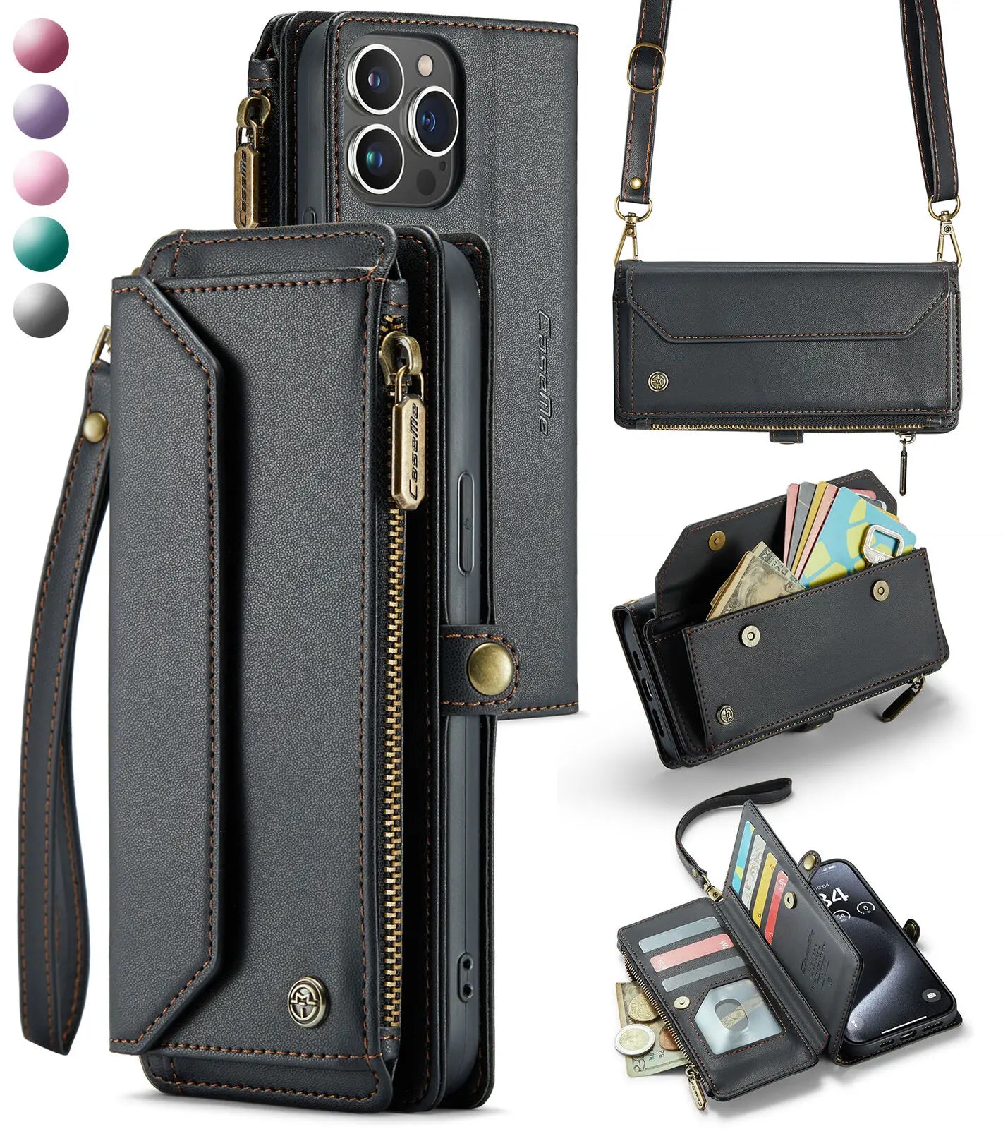 WeFor Wallet Crossbody Phone Case With Card Holder
