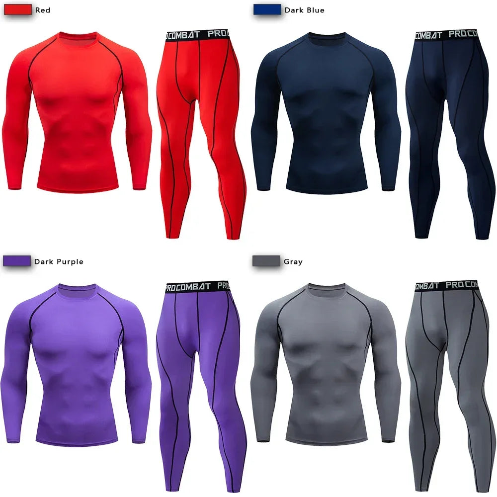 Two Piece Compression Sportswear Set for Training and Yoga