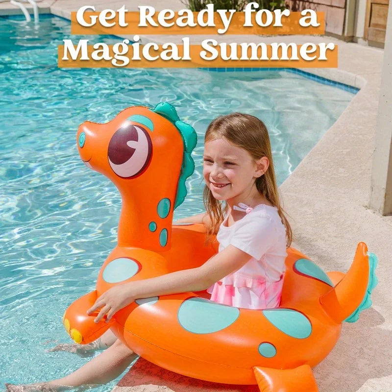 Joyfy 3Pack Inflatable Pool Floats Dinosaur Tubes for Kids
