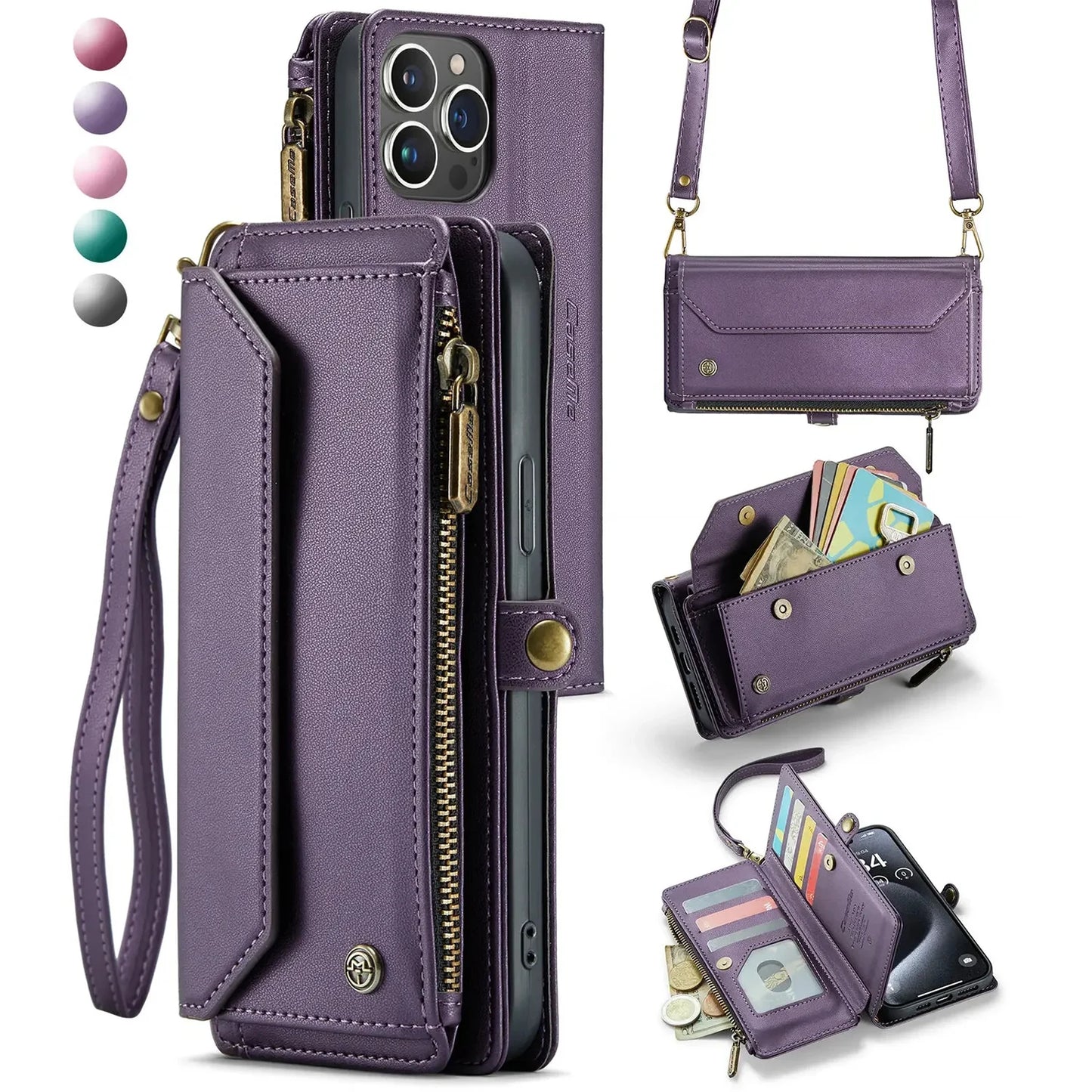 WeFor IPhone Wallet Crossbody Case Card Holder Pro Max