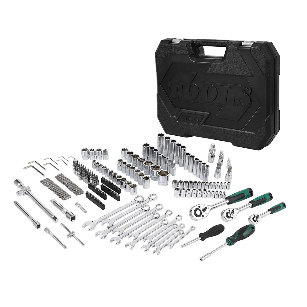 HiMISSDIY 216 Piece Mechanics Tool Set And Socket Set With Storage Case For Automotive Repair
