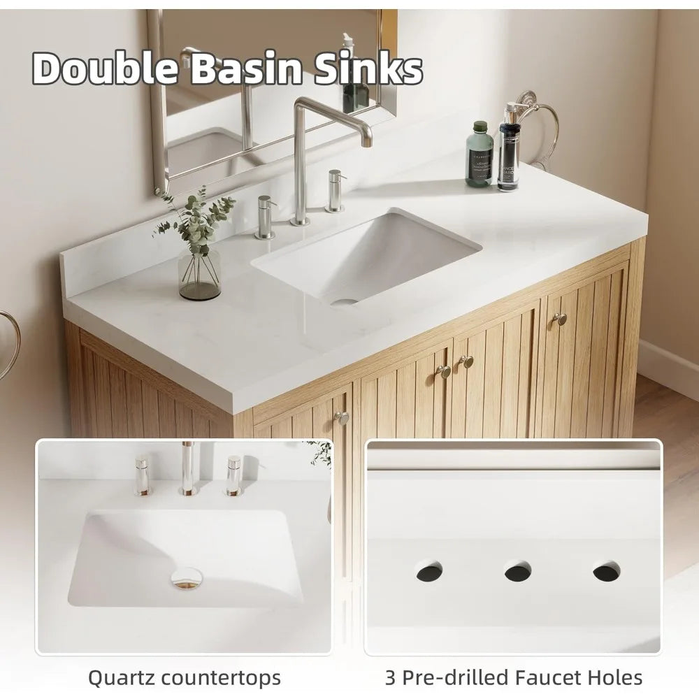 Huanzhuang Modern Wood Bathroom Vanity With Sink Cabinet