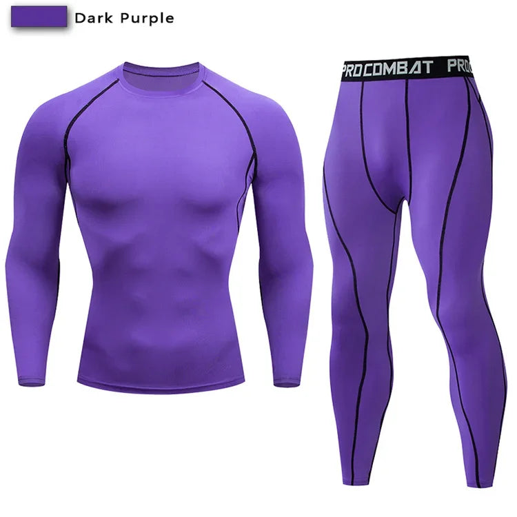 Two Piece Compression Sportswear Set for Training and Yoga