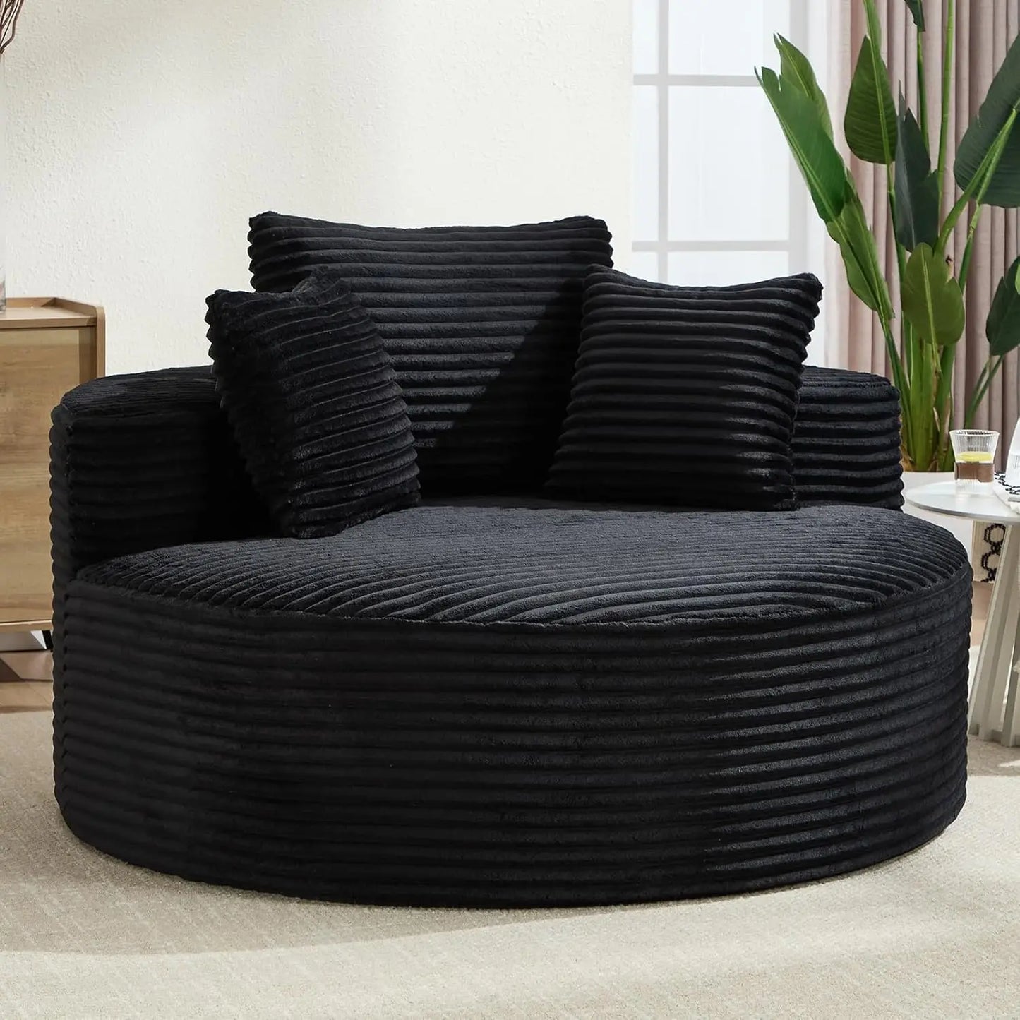 HUANZHUANG Oversized Lounge Chair Sofa Bed With Luxurious Upholstery AntislipGrip