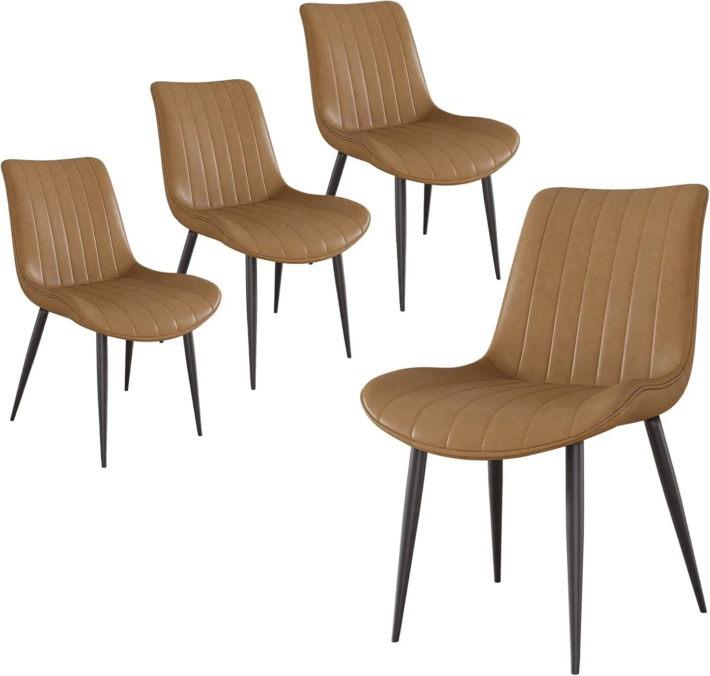 HUANZHUANG Leather Modern Dining Chairs Set of 8