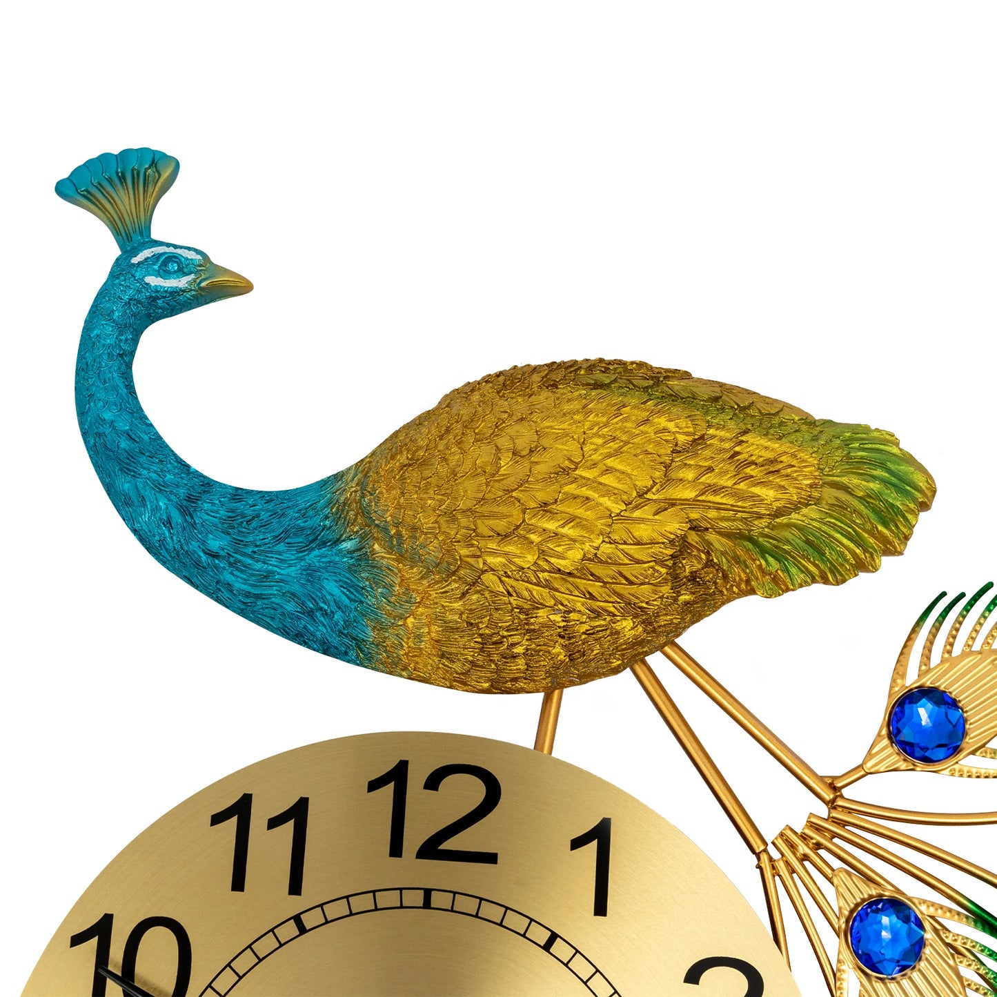 Peacock Digital Wall Clock Modern Art Decor For Living Rooms