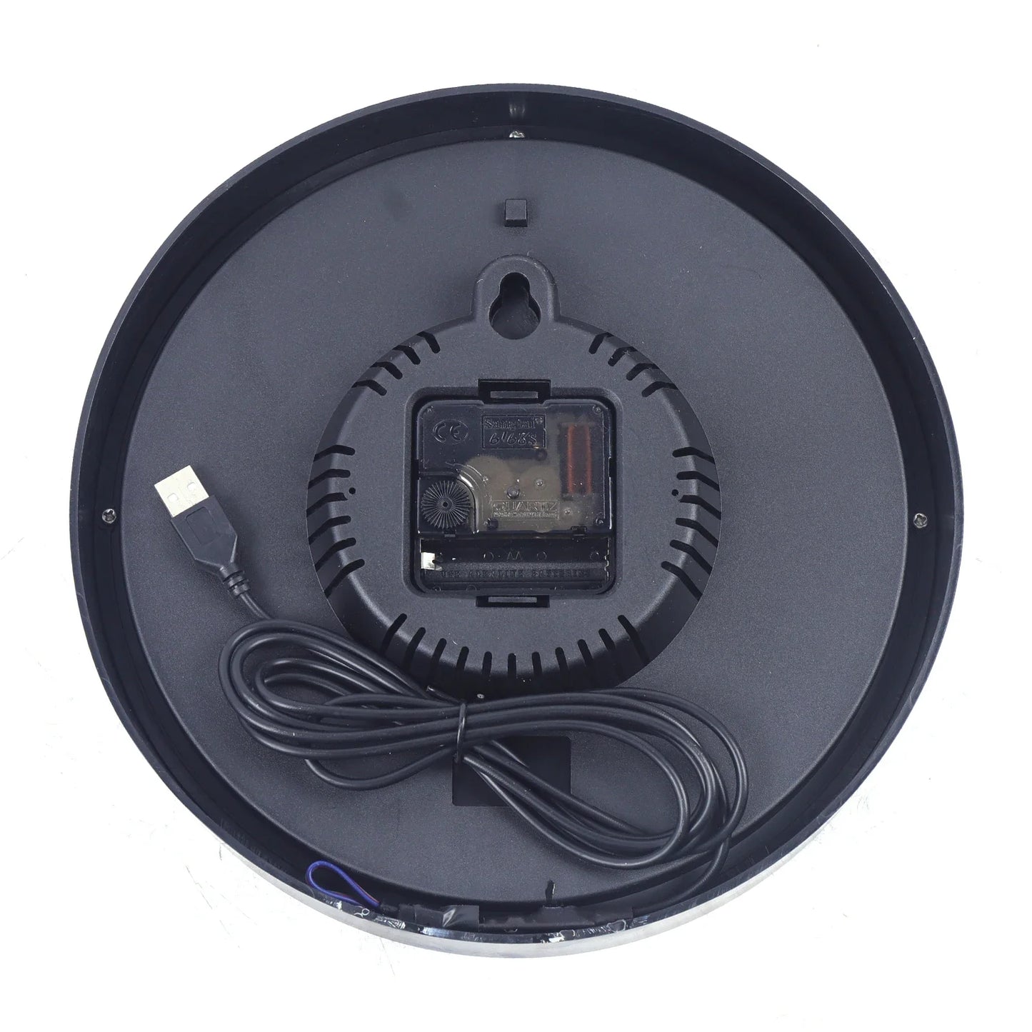 LED Indoor Outdoor Wall Clock With Remote Control 12/24 Hour Display