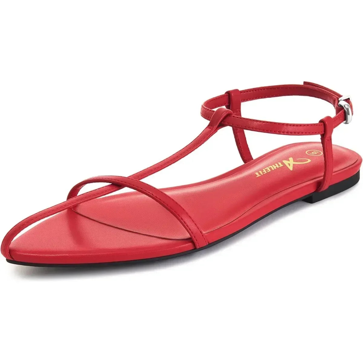 Women Flat Sandals With Buckle Strappy Ankle Strap Open Toe