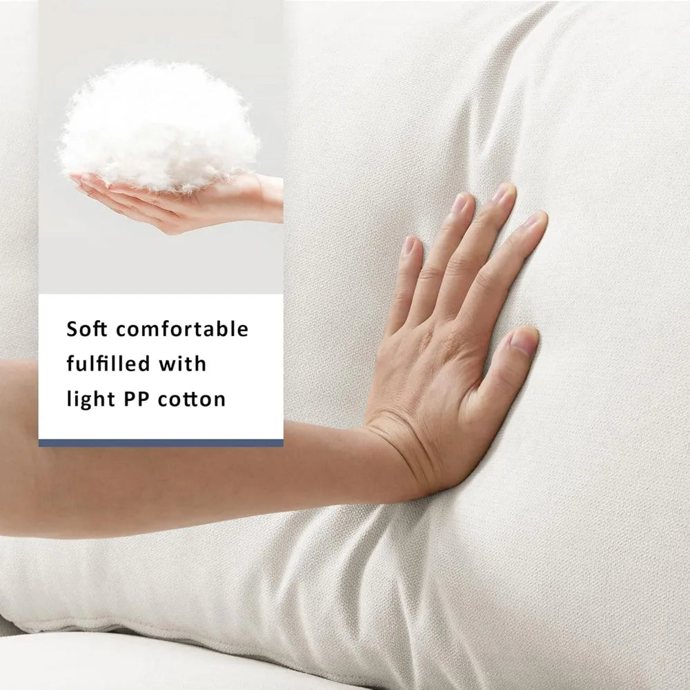 ANGDUO Cloud L Shaped Sleeper Multifunctional Sectional Sofa With PremiumPillowSet