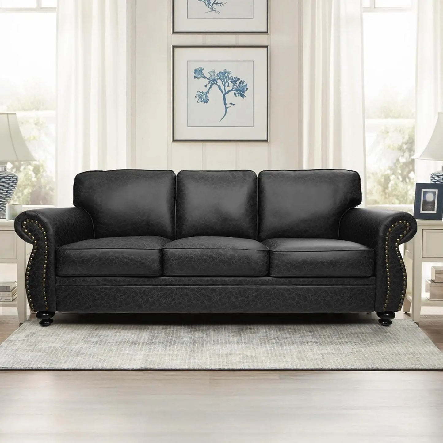 Mid-Century Vintage Sofa With Removable Cover And Cushions