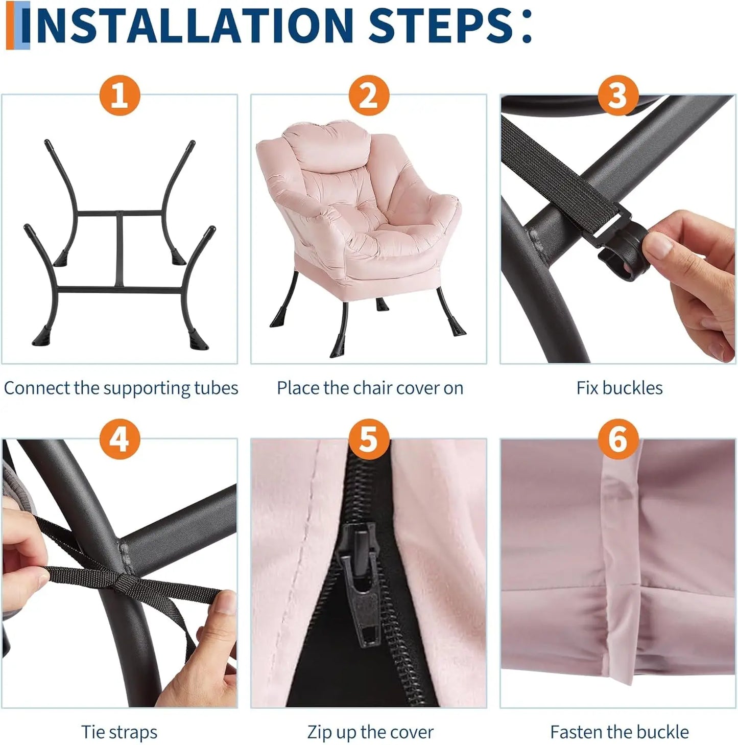 HiMISS Lazy Chair With Folding Footrest Armchair