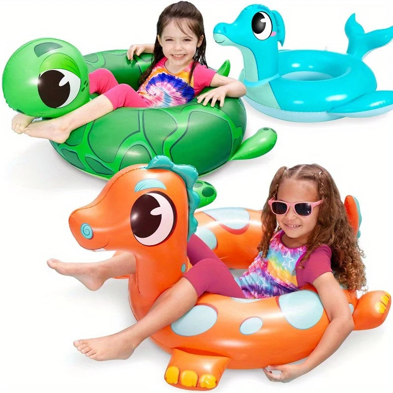 Joyfy 3Pack Inflatable Pool Floats Dinosaur Tubes for Kids