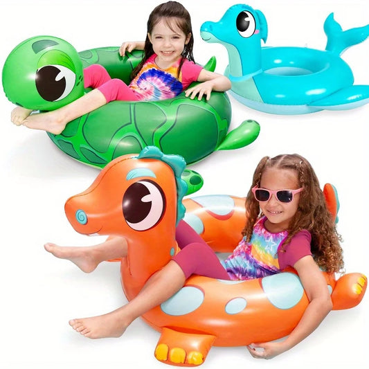 Joyfy 3Pack Inflatable Pool Floats Dinosaur Tubes for Kids