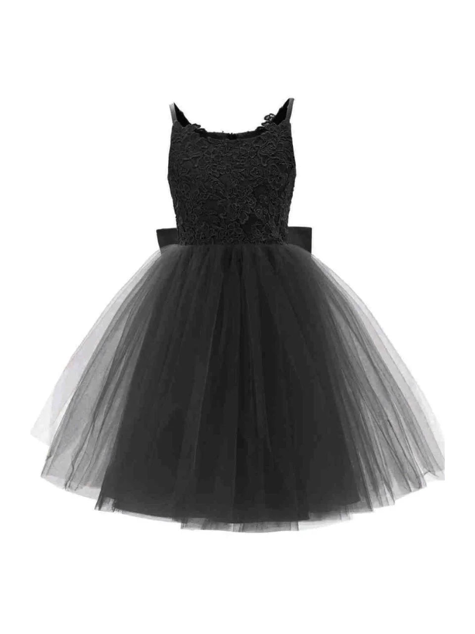 Abaowedding Flower Girl Tutu Dress With Spaghetti Straps And Bow