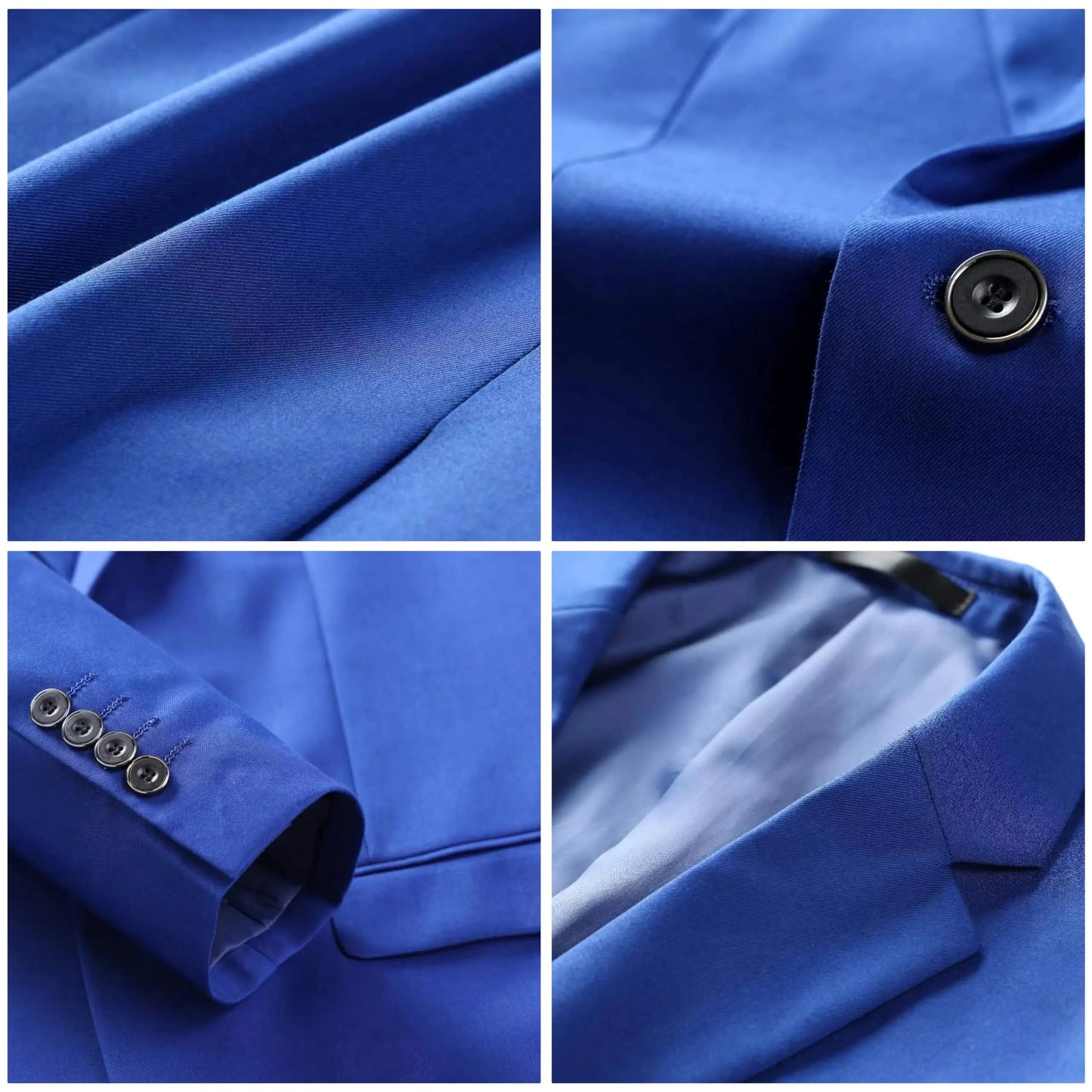 Men's Business Suit Set With Tuxedo Jacket And Trousers