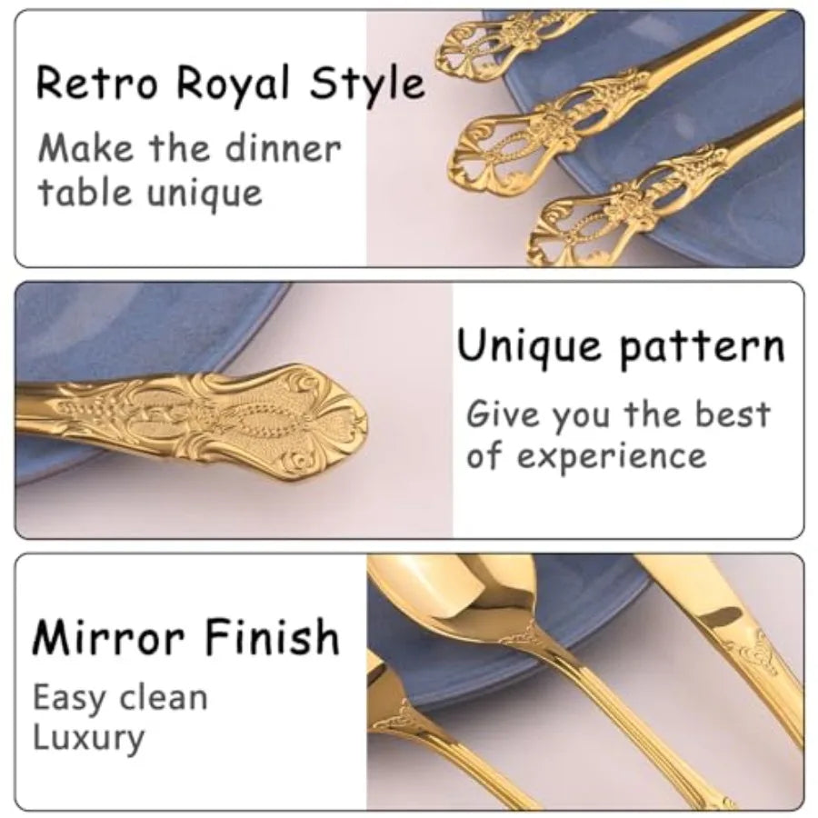 MDNG Retro Royal Stainless Steel Silverware Set Gift Box