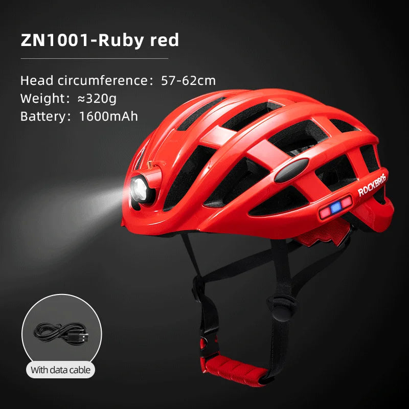 ROCKBROS Cycling Light Helmet USB Rechargeable LED
