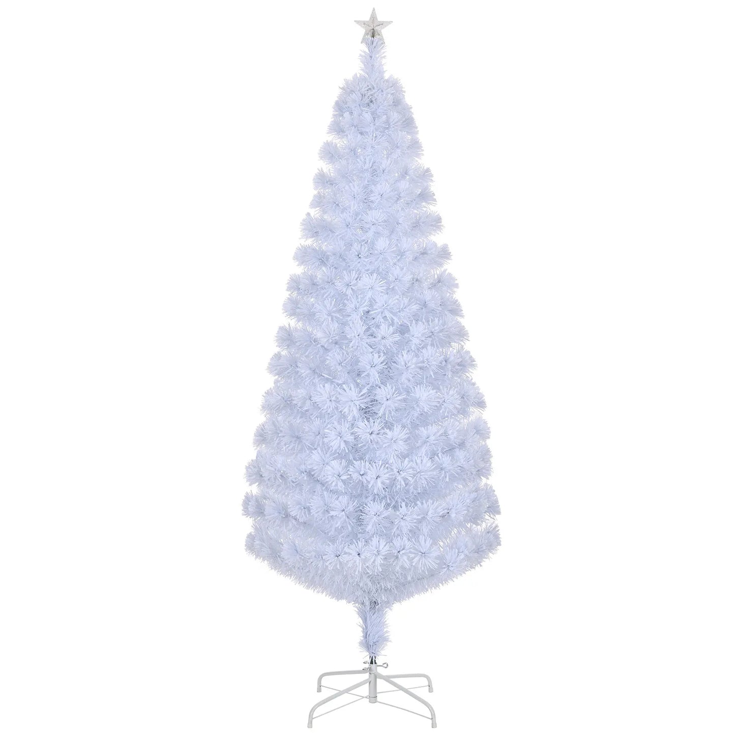 Pre-Lit LED Fiber Optic Artificial Christmas Tree PVC Stand