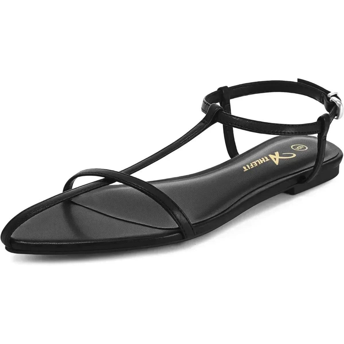 Women Flat Sandals With Buckle Strappy Ankle Strap Open Toe