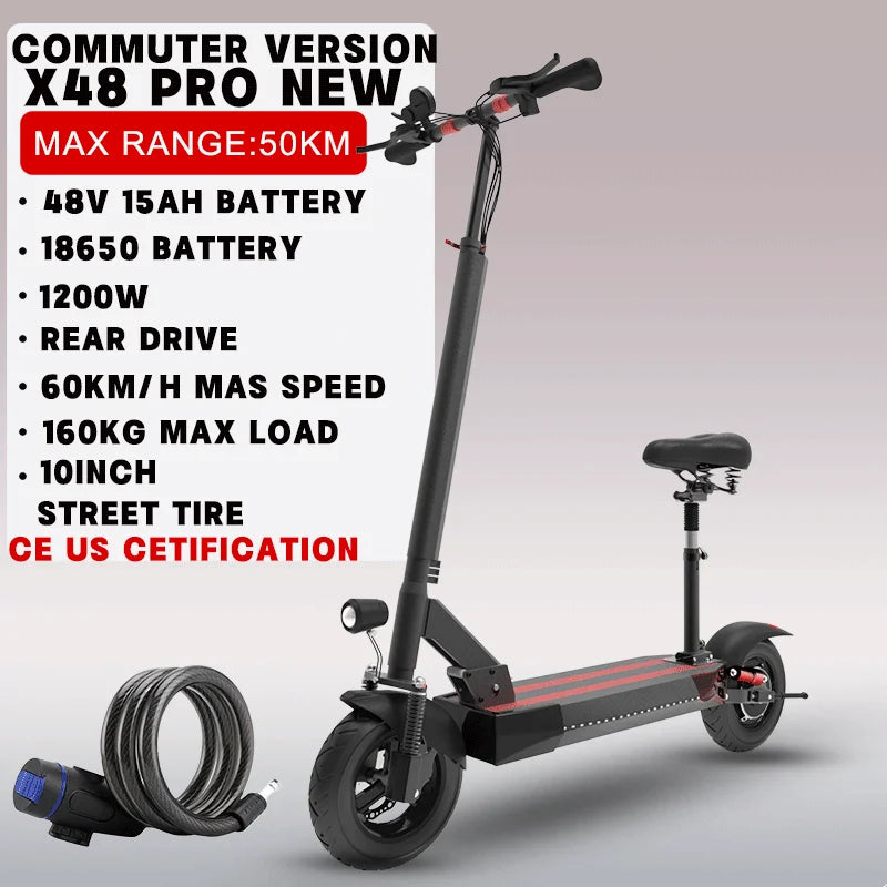 Jueshuai Outdoor Electric Scooter 48V-72V 1000W-6000W Off-Road Foldable