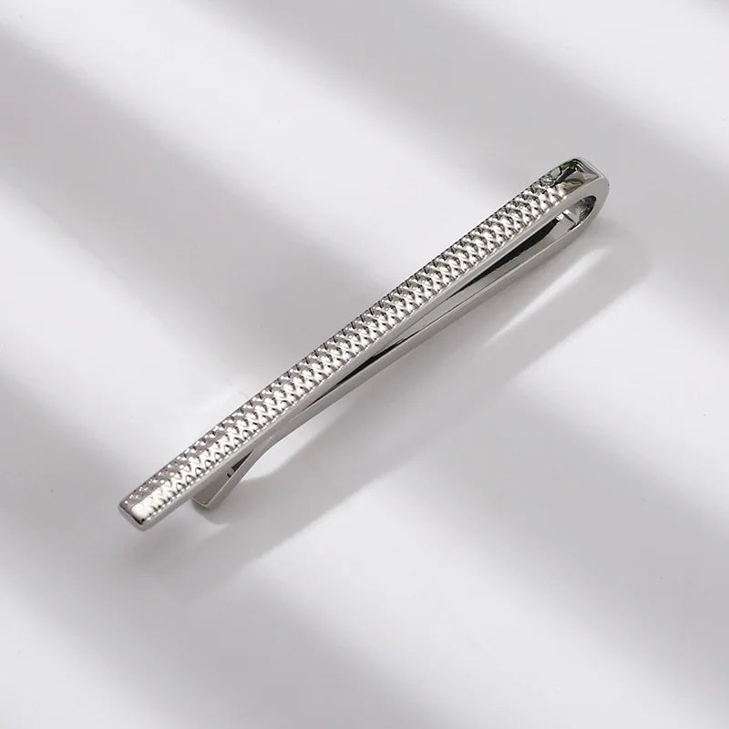 Luxury Metal Tie Clip For Men Crystal Bar Clasp