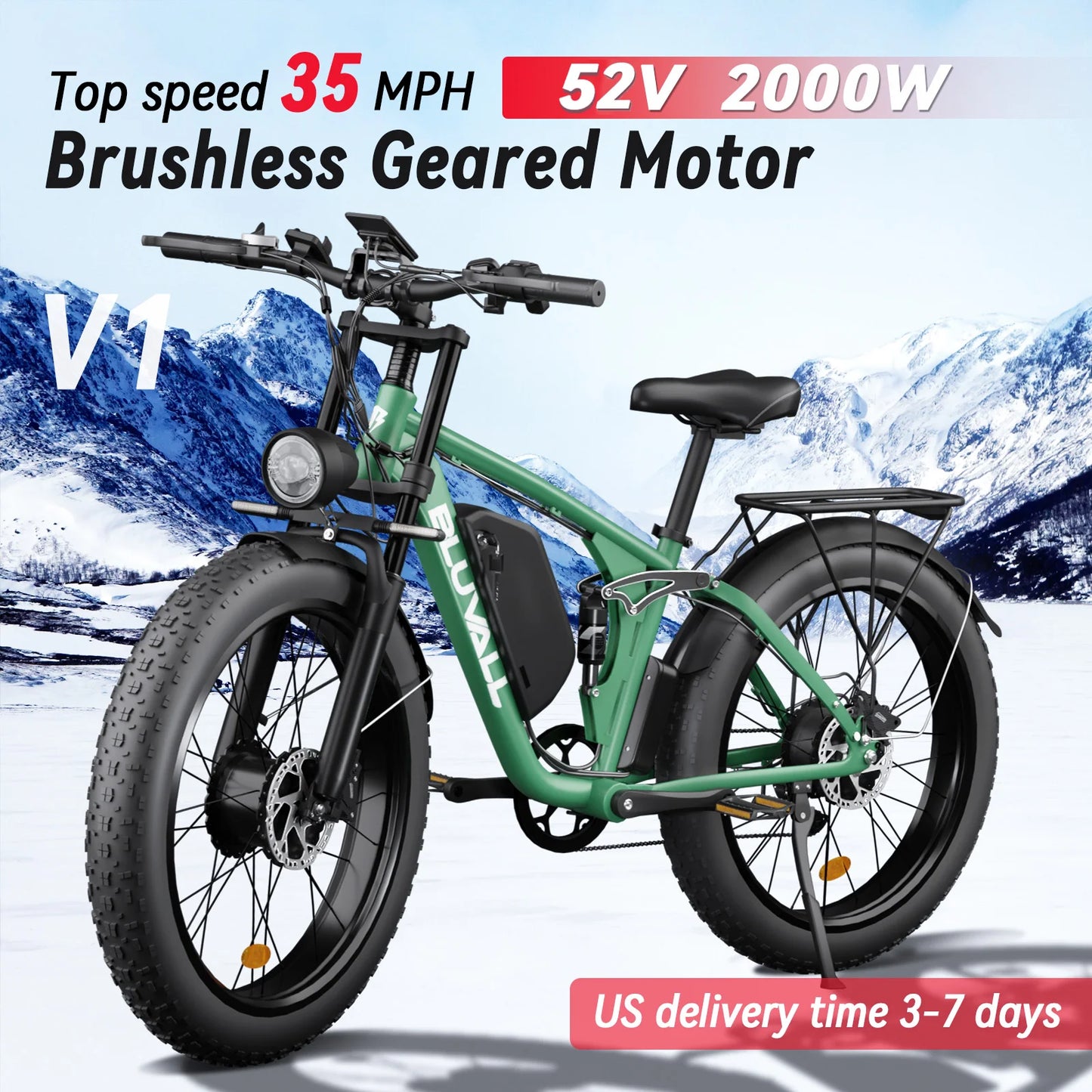 ZEEGR Moobelo V1 52V 2000W Dual Motor Fat Tire EBike