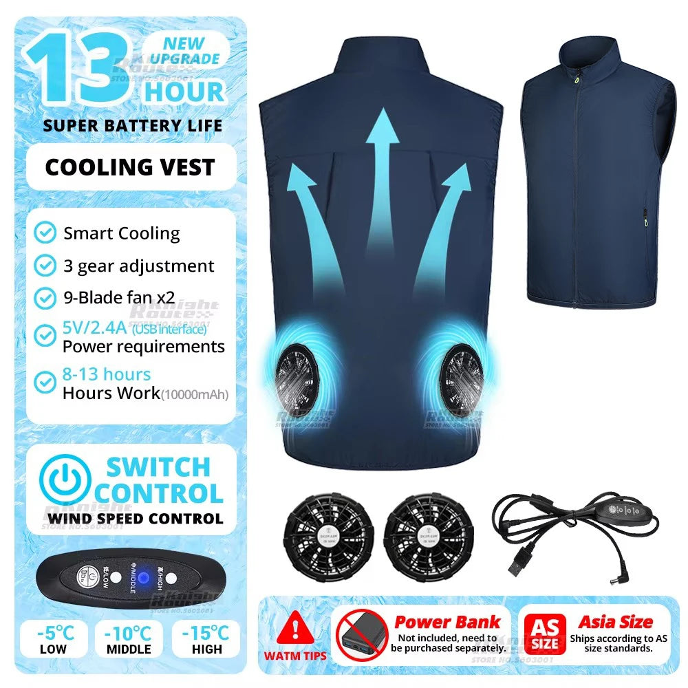 NONECN Cooling Vest With Wearable Fan Air Conditioning For Hot Weather