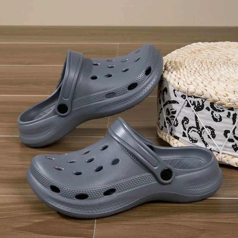 Summer Men Clogs Sandals Beach Slides Leisure Slippers