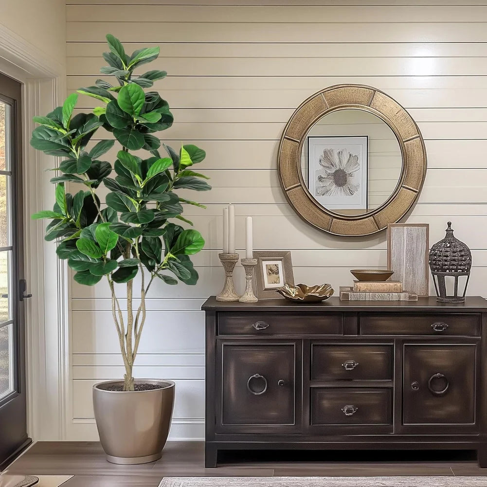 HiMISSCN Fiddle Leaf Fig Tree Artificial For Home Decor