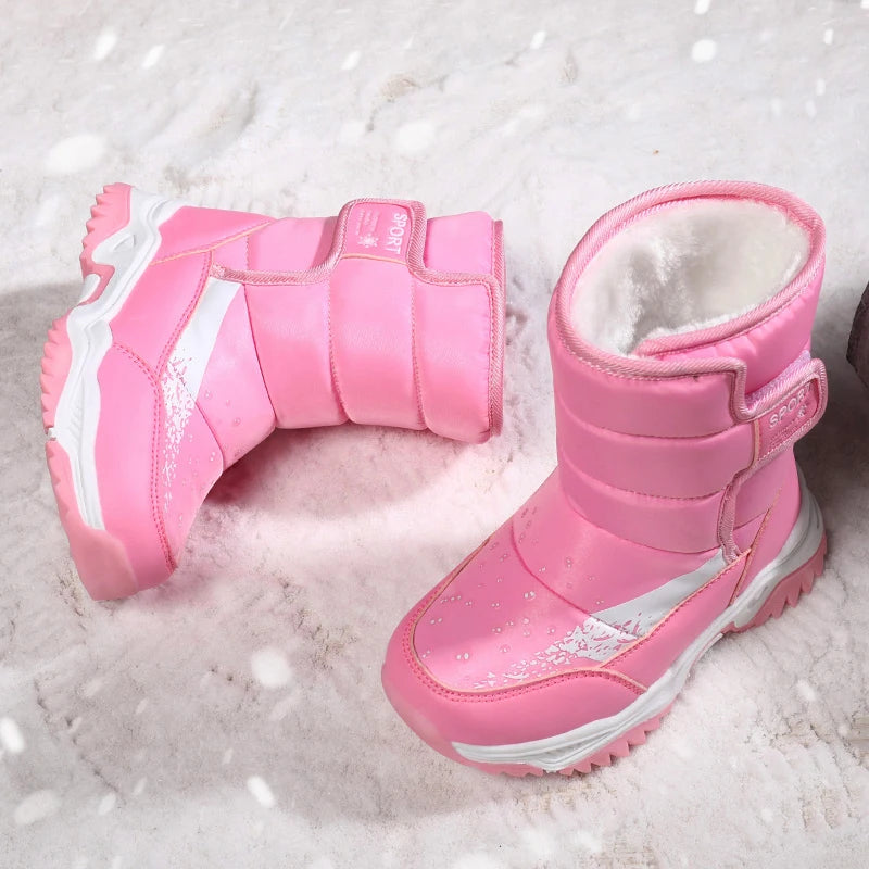 Winter Snow Boots for Kids Waterproof Unisex Outdoor Shoes