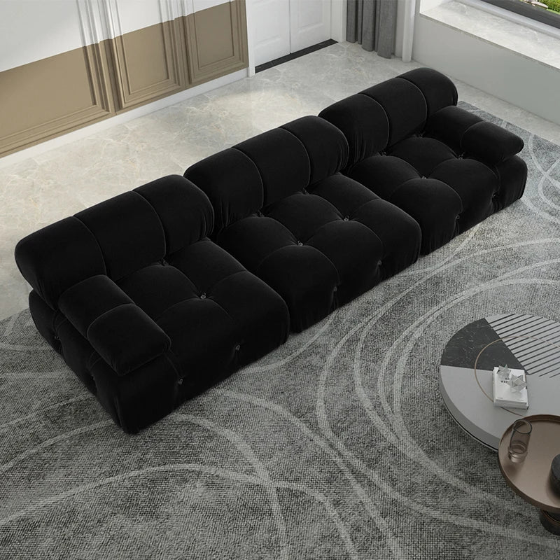 Sdorens Modern Velvet Modular Sectional Sofa 3 Seats