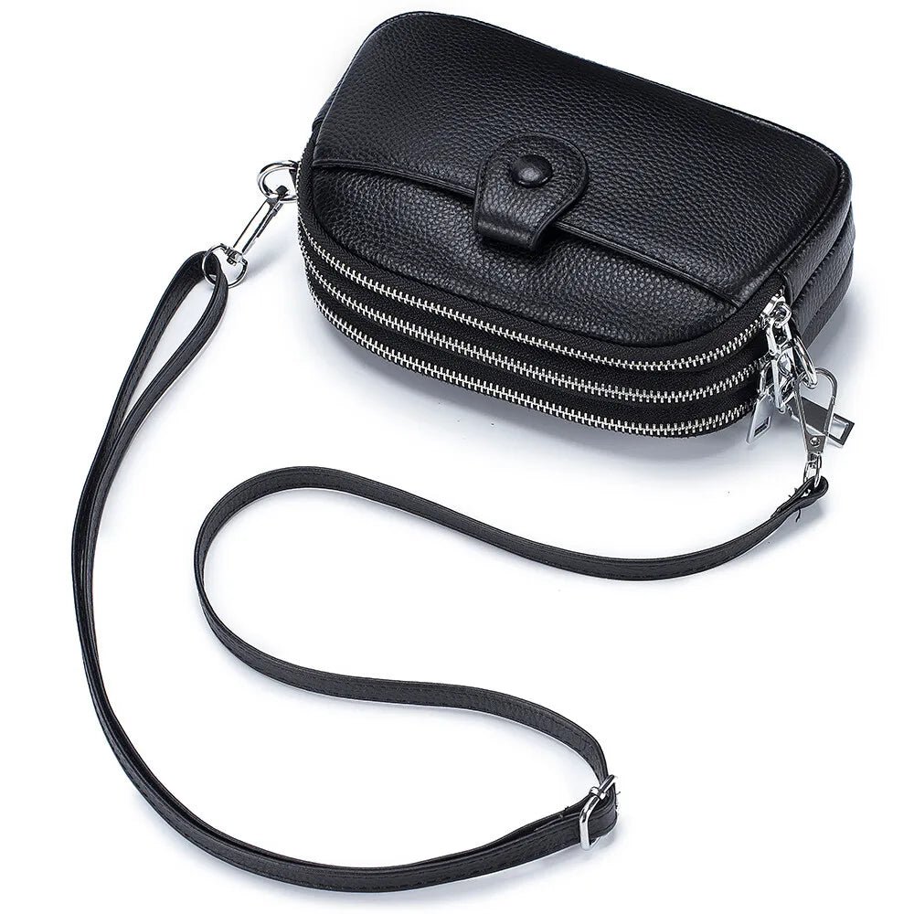 NONECN Women's Crossbody Bag PU Leather Wallet Zipper