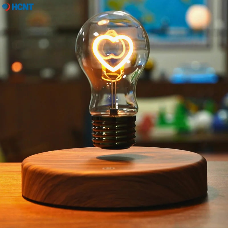 HCNT Levitating Bulb Lamp Magnetic Floating Desk Light Night Rotating