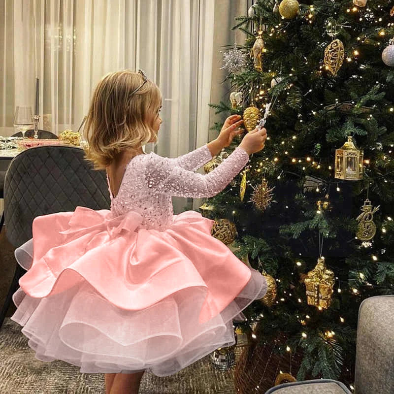 Girls Pageant Dress Puffy Ball Gown For Wedding First Communion