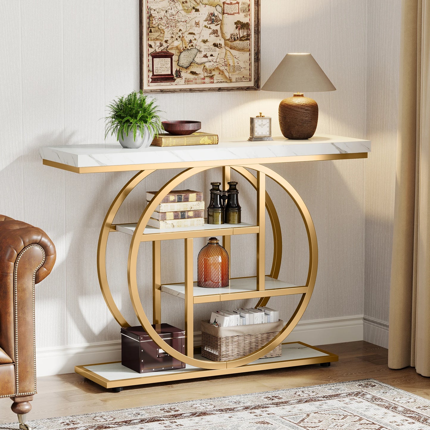 Tribesigns Console Table 4 Tier Entryway Sofa Table For Living Room