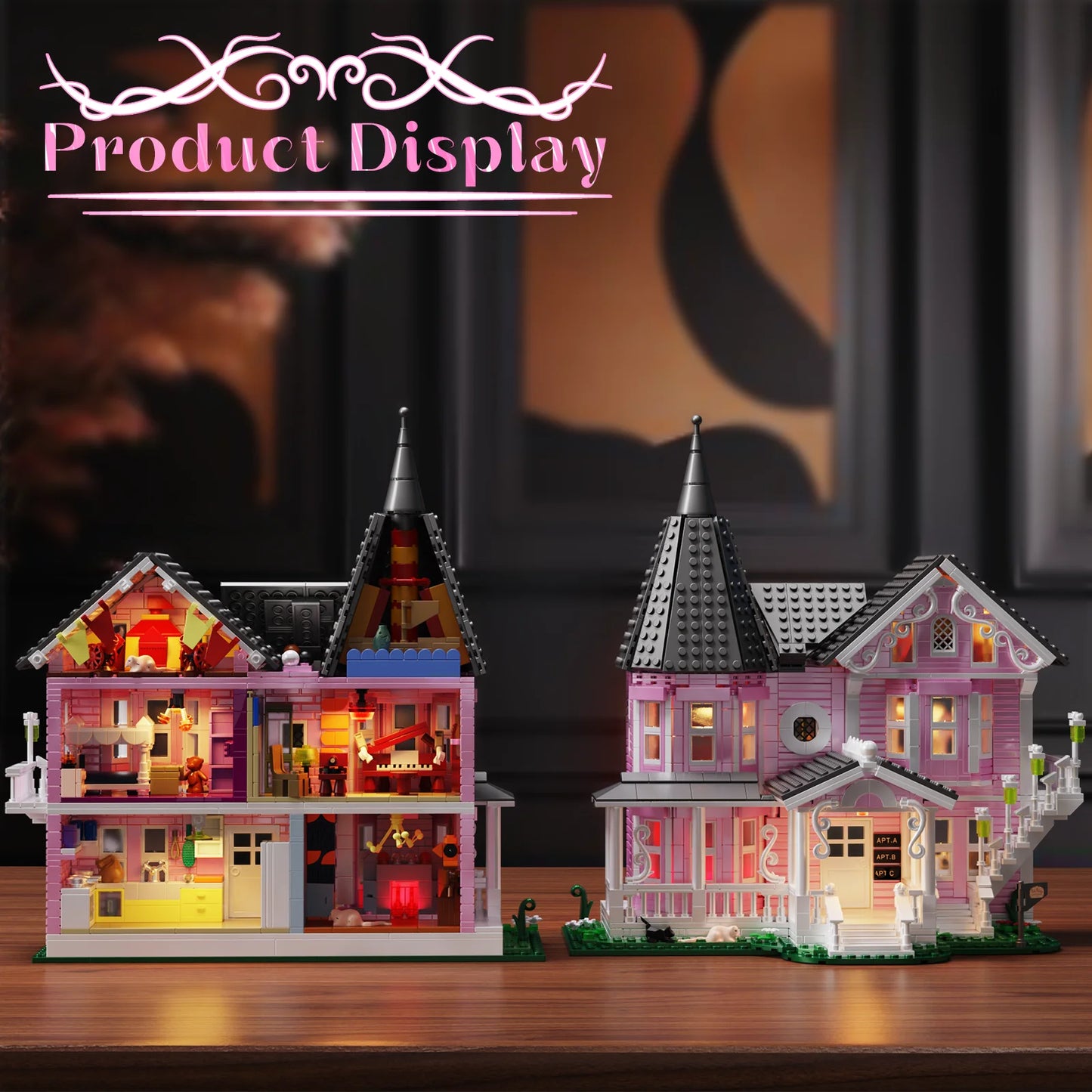 Lego Compatible Palace Blocks Set With Lights For Kids