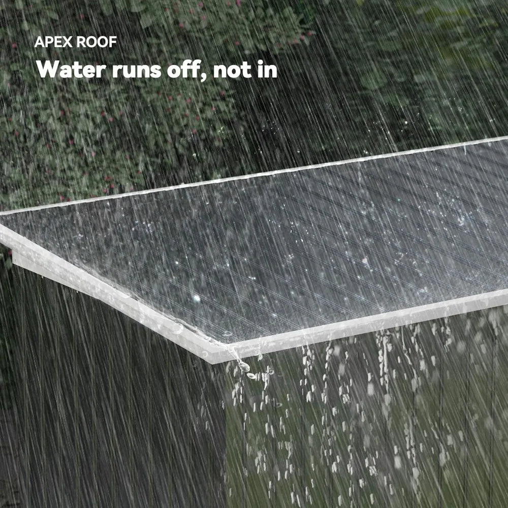 Metal Outdoor Storage Shed With Lockable Door For Backyard Garage