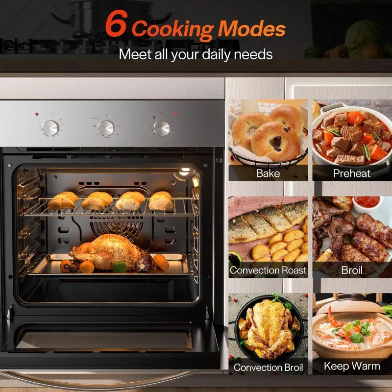 Electric Wall Oven With Convection And Mechanical Knob Control