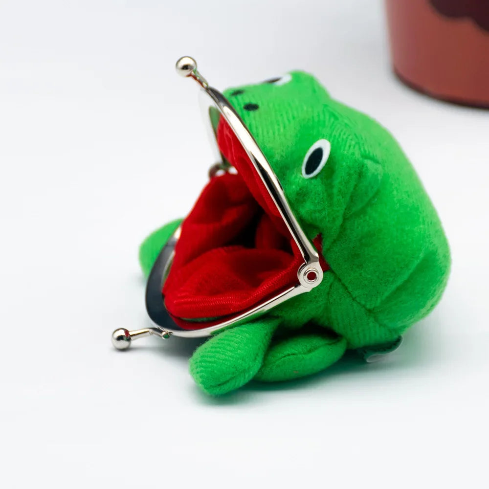 NONECN Frog Coin Purse Cartoon Wallet Fluff Clutch Coin Holder