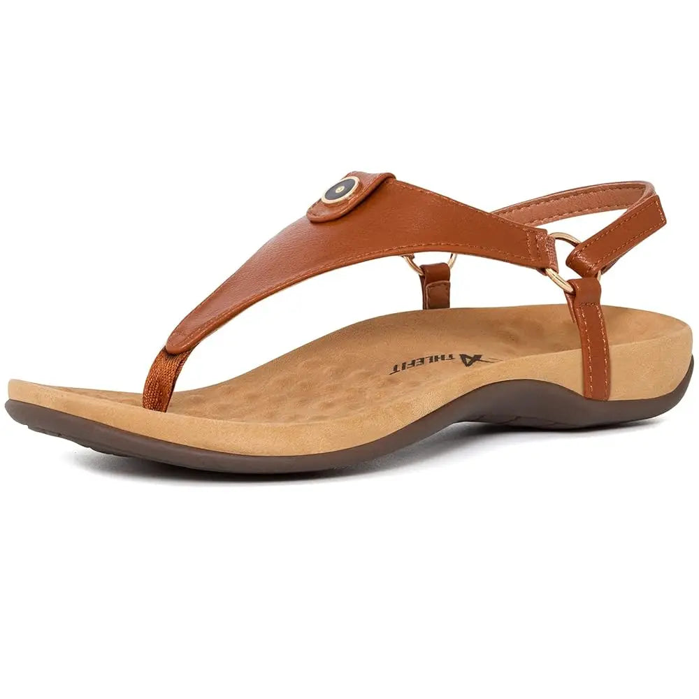 Womens Orthopedic T Strap Sandals With Arch Support