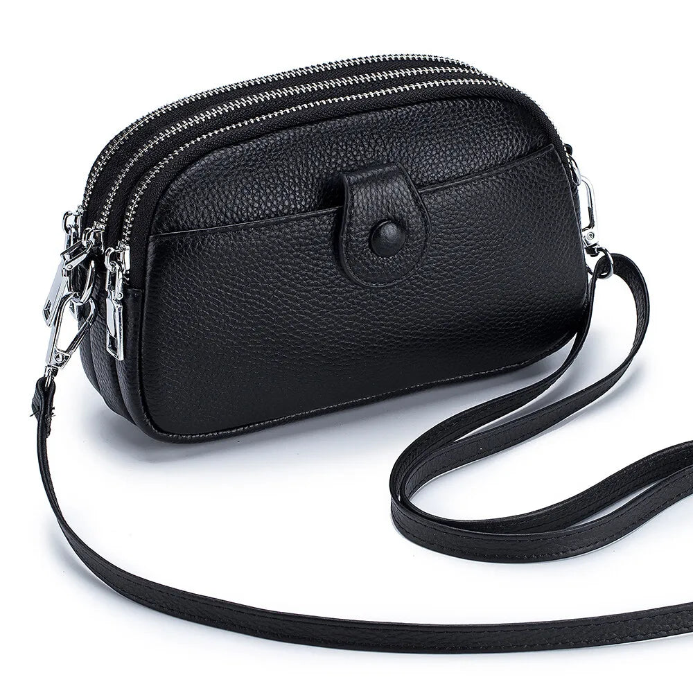 NONECN Women's Crossbody Bag PU Leather Wallet Zipper