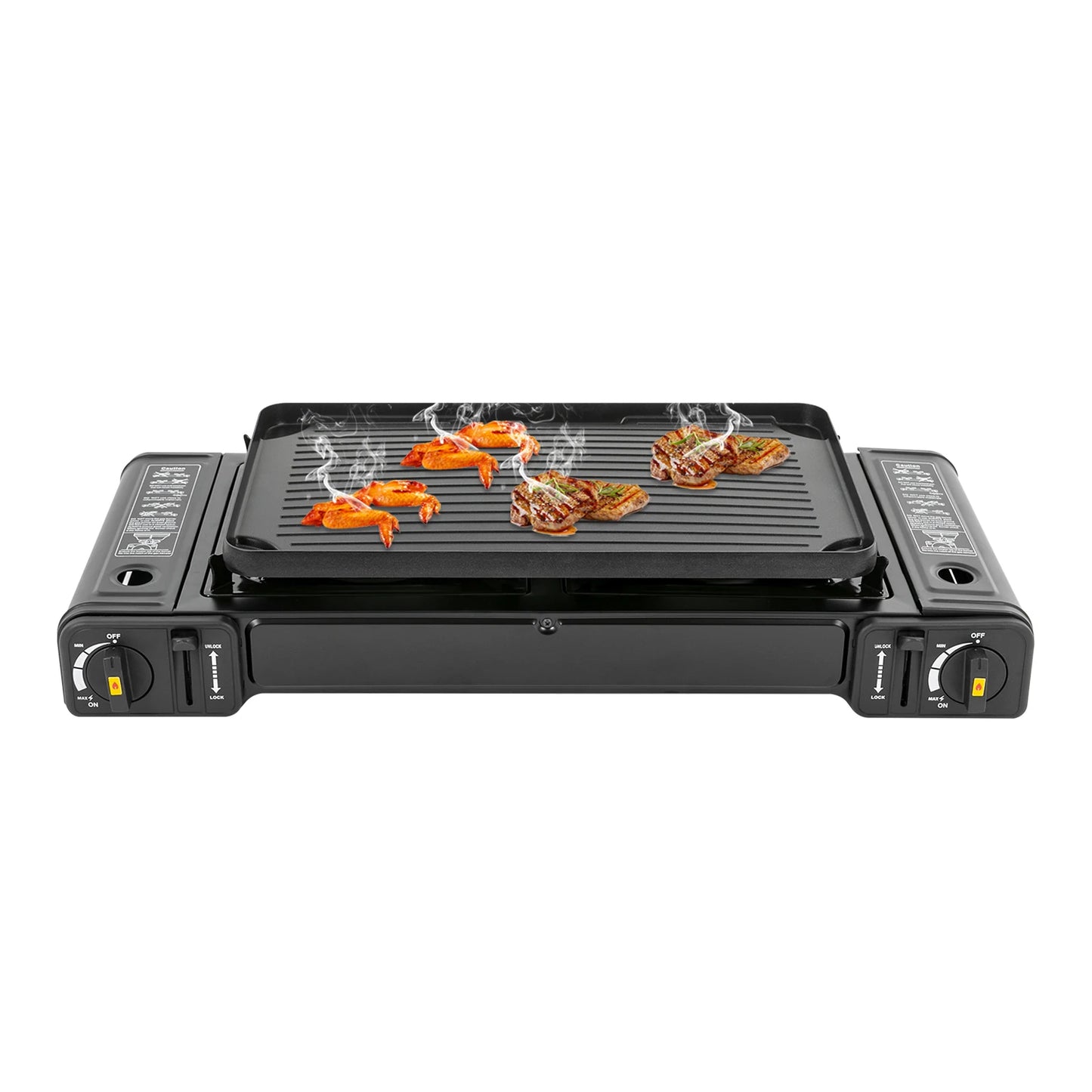 NONED 2500W Portable Camping Stove With Baking Tray And Case