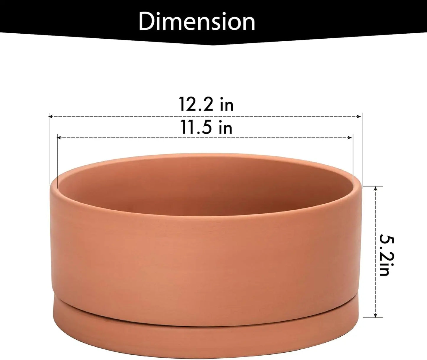 Terracotta Planter Pot With Drainage Hole And Saucer For Succulents