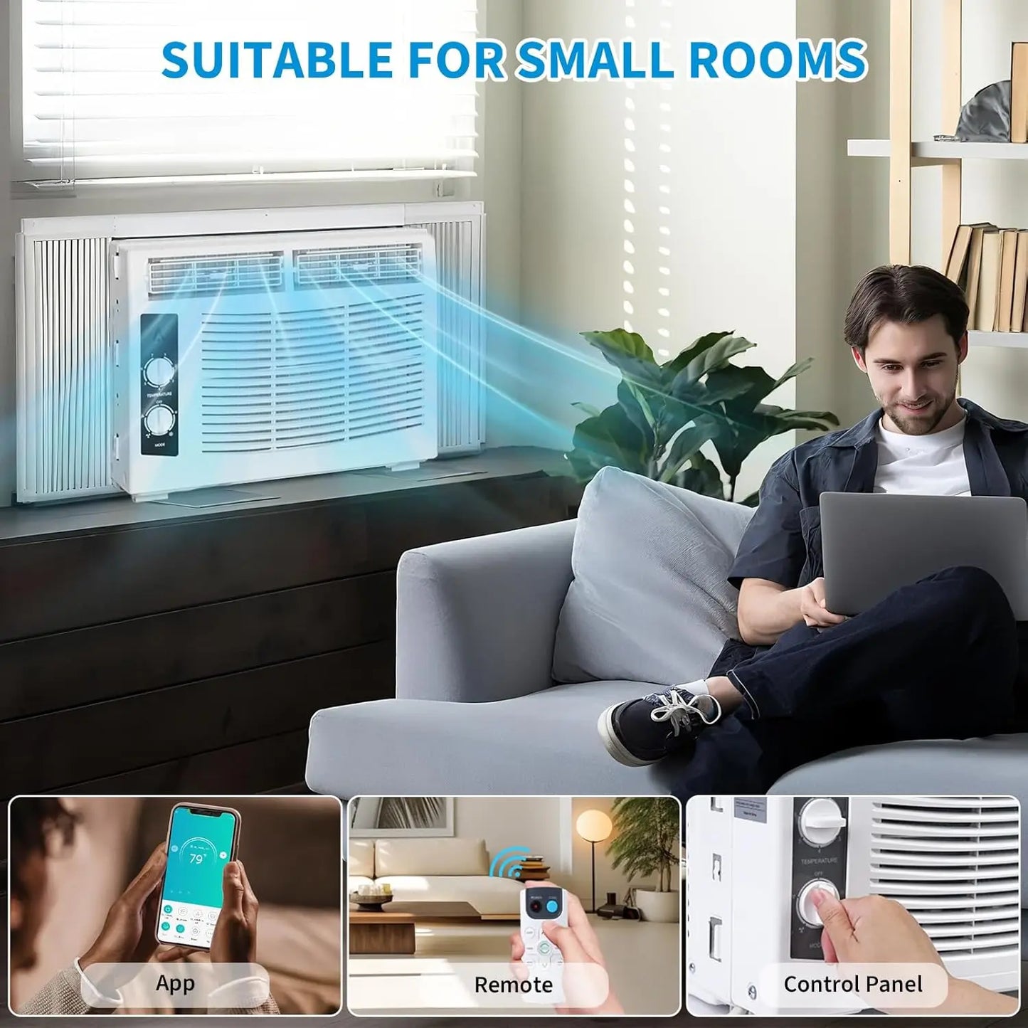 Acekool 5000 BTU Window Air Conditioner For Small Rooms