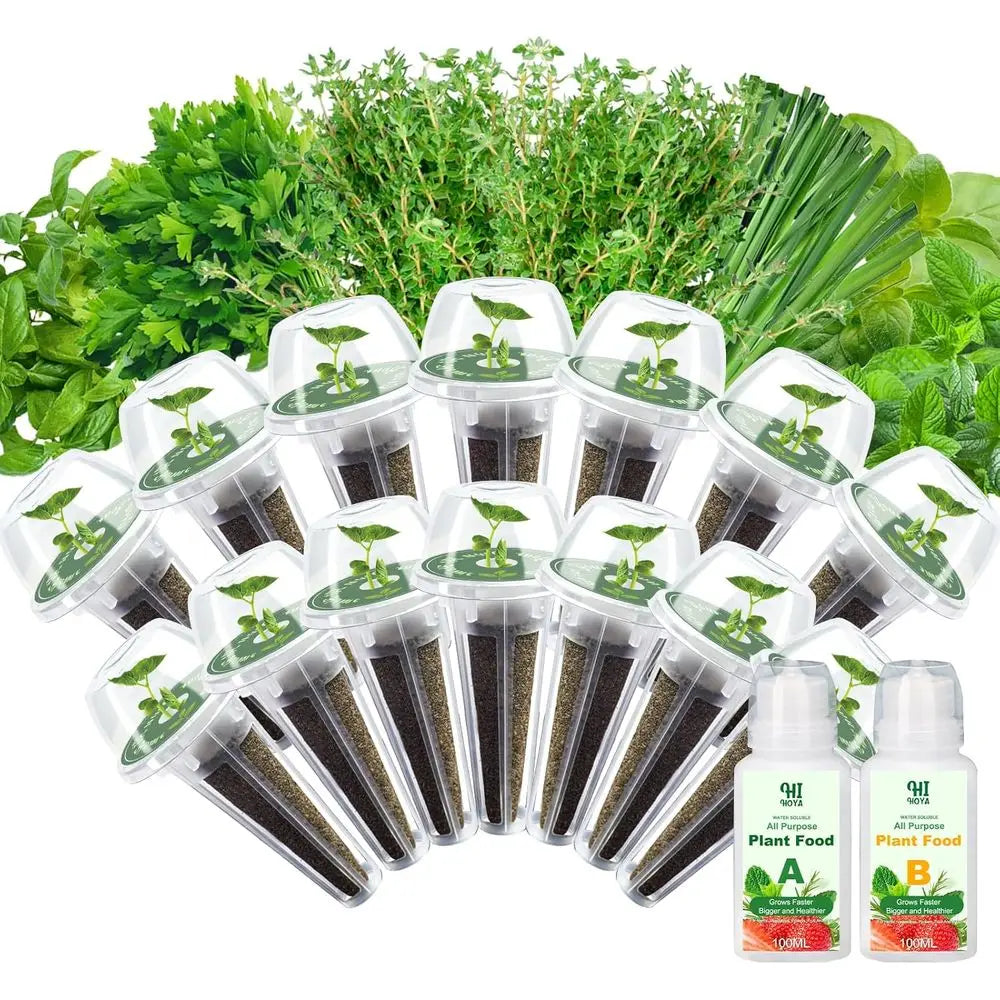 14 Pod Gourmet Herb Seed Starter Kit For Hydroponics
