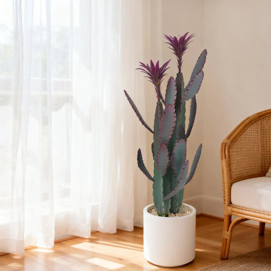 HiMISSCN Tall Artificial Cactus Plant With Planter For Home Decor