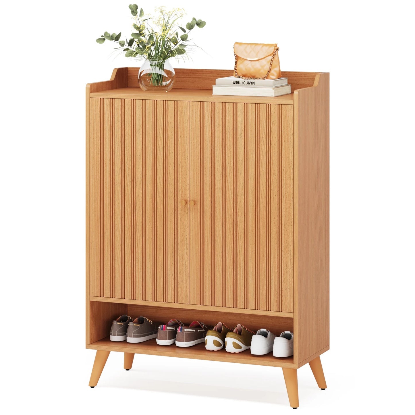 Tribesigns 5-Tier Shoe Cabinet With Doors