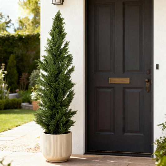 Artificial Cypress Tree UV Resistant Indoor Outdoor Decoration