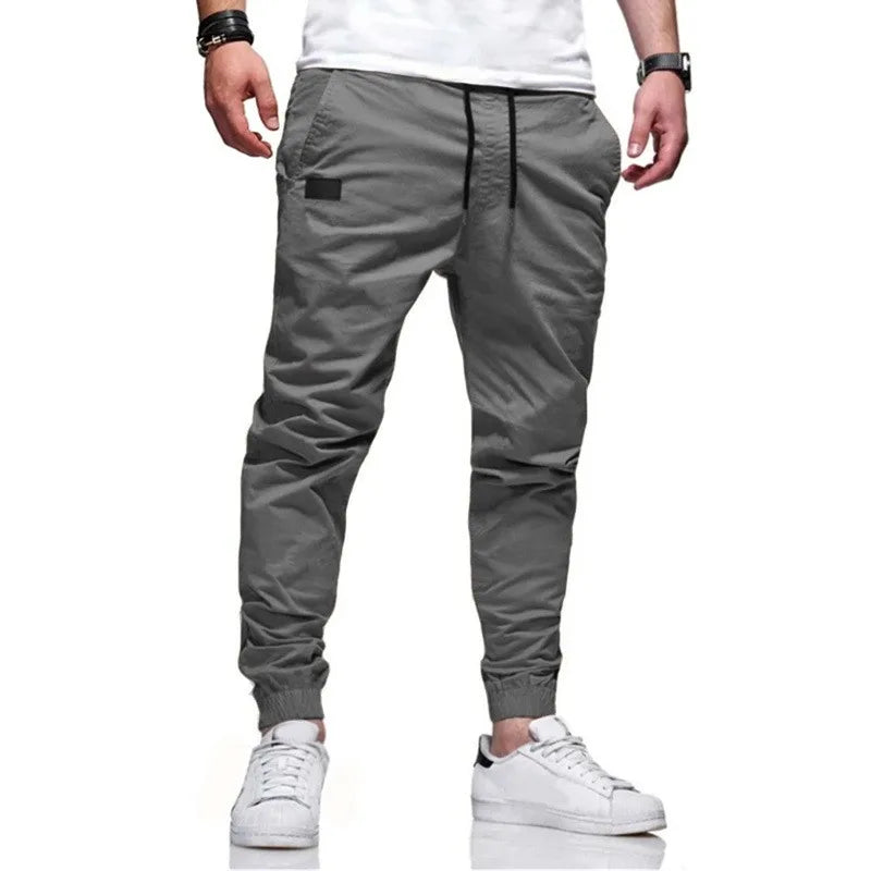 Men's Casual Jogger Pants With Cargo Pockets And Slim Fit