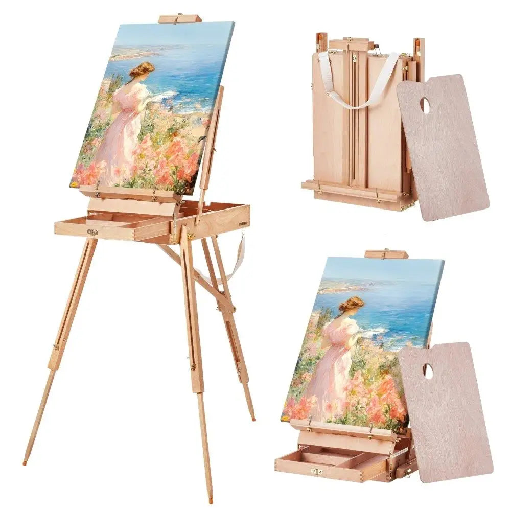 Hign Concerned French Easel Canvas Holder Beechwood